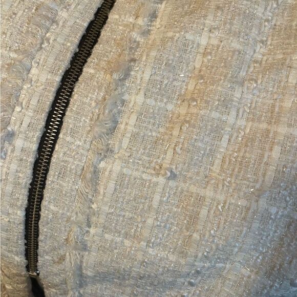 Zara White/Cream Tweed Zip Jacket - Picture 11 of 11